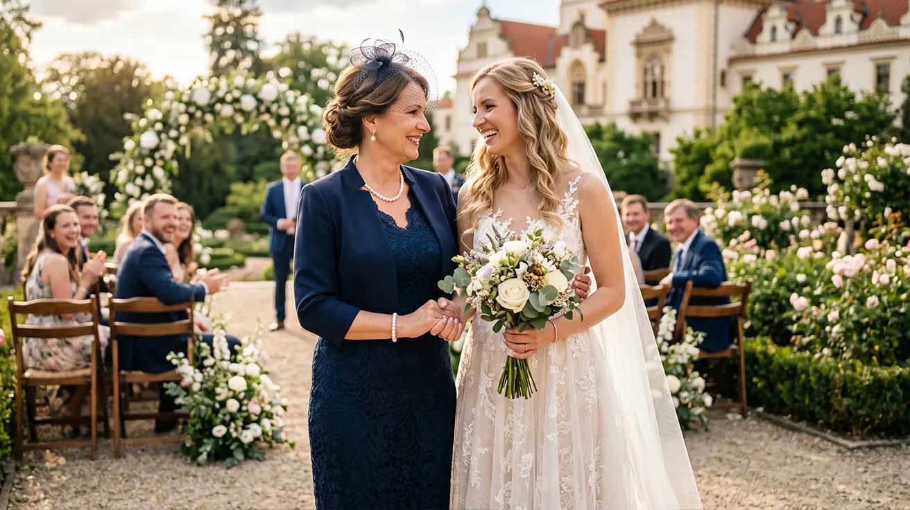 Matka s nevěstou ve svatební den